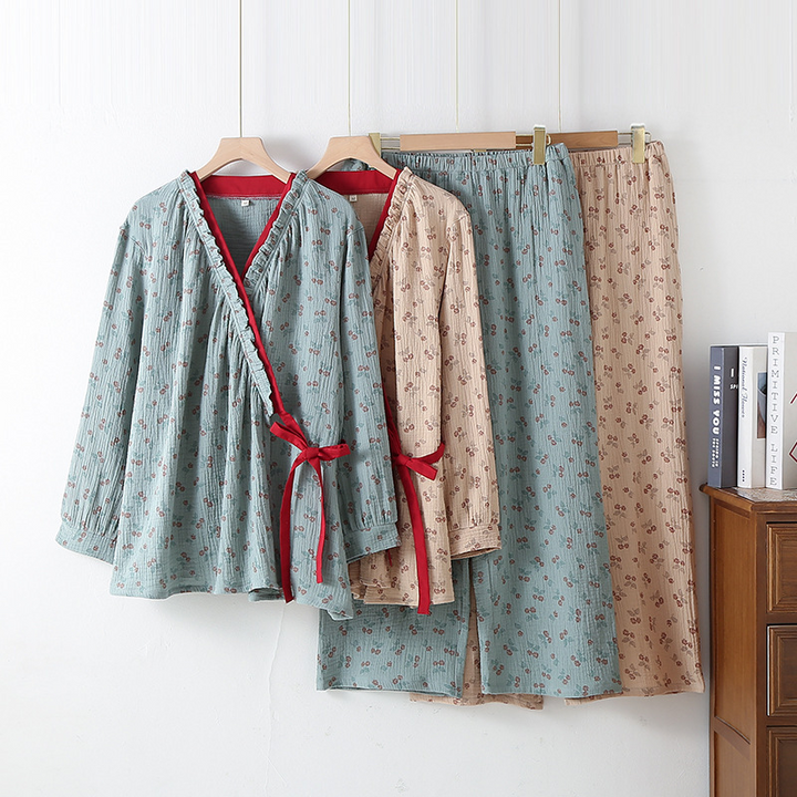 Kyoto- Kimono Cotton Gauze Pajama Set