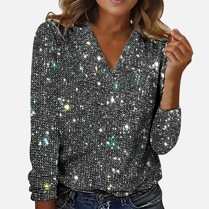 Jade - V-Neck Sparkle Blouse