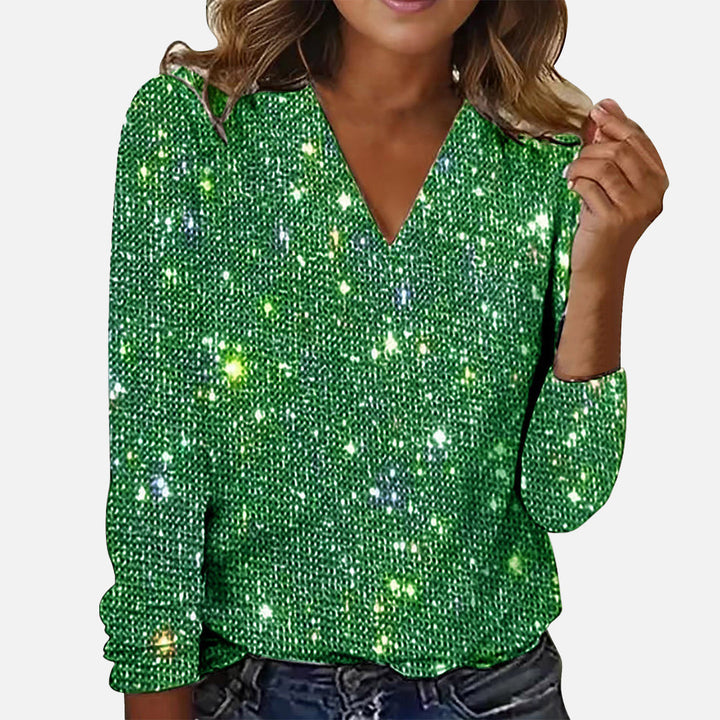 Jade - V-Neck Sparkle Blouse