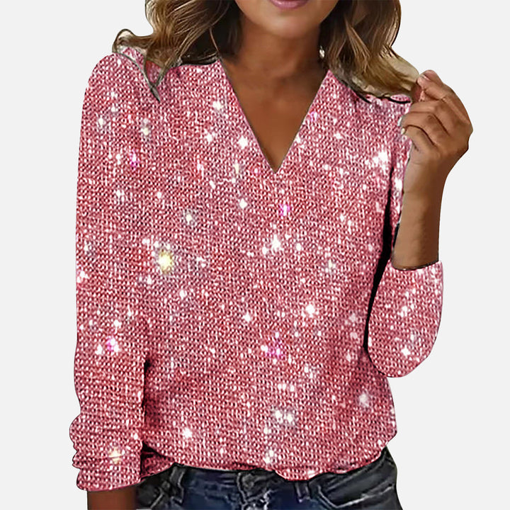Jade - V-Neck Sparkle Blouse