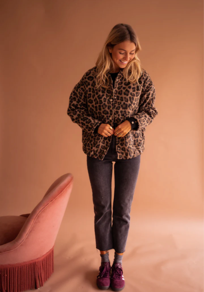 Gigi - Leopard Bomber Jacket