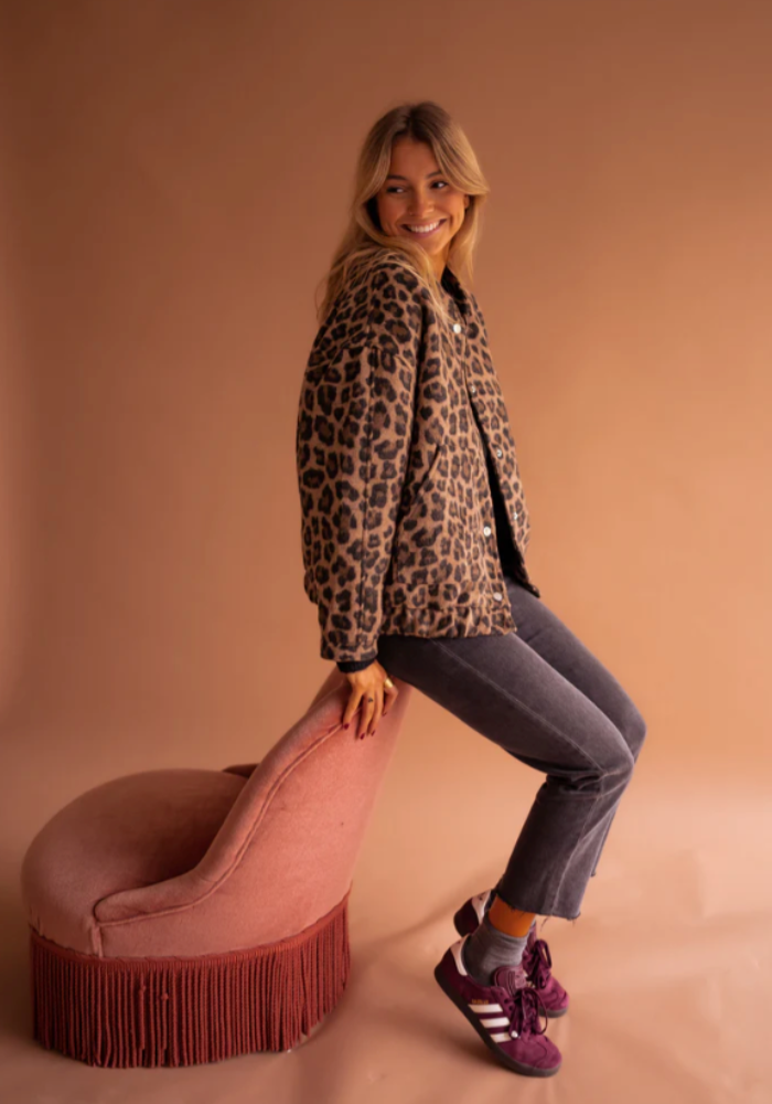 Gigi - Leopard Bomber Jacket