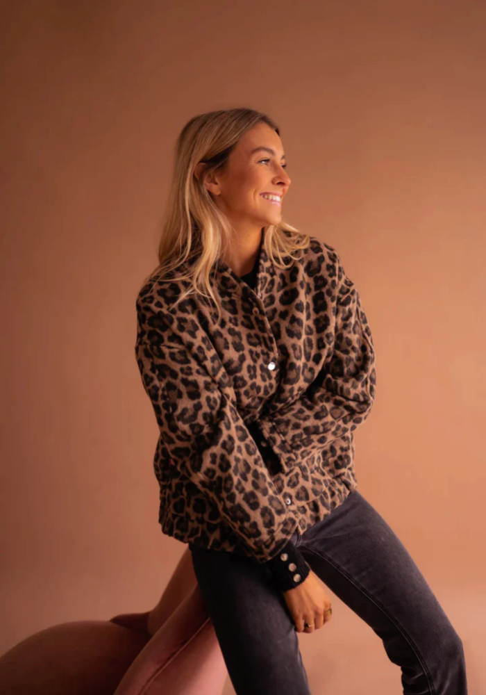 Gigi - Leopard Bomber Jacket
