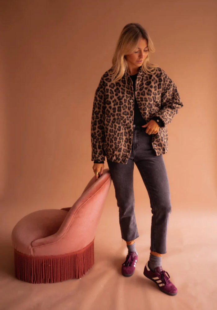 Gigi - Leopard Bomber Jacket