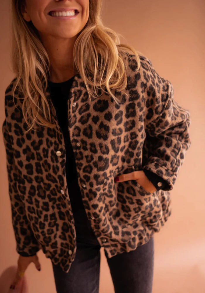 Gigi - Leopard Bomber Jacket