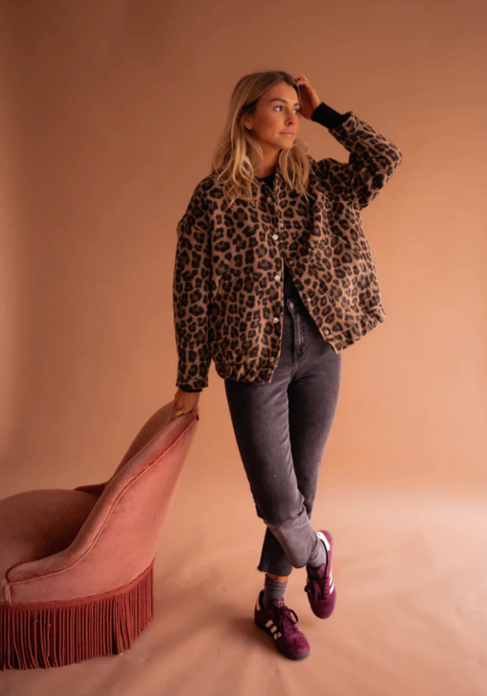 Gigi - Leopard Bomber Jacket