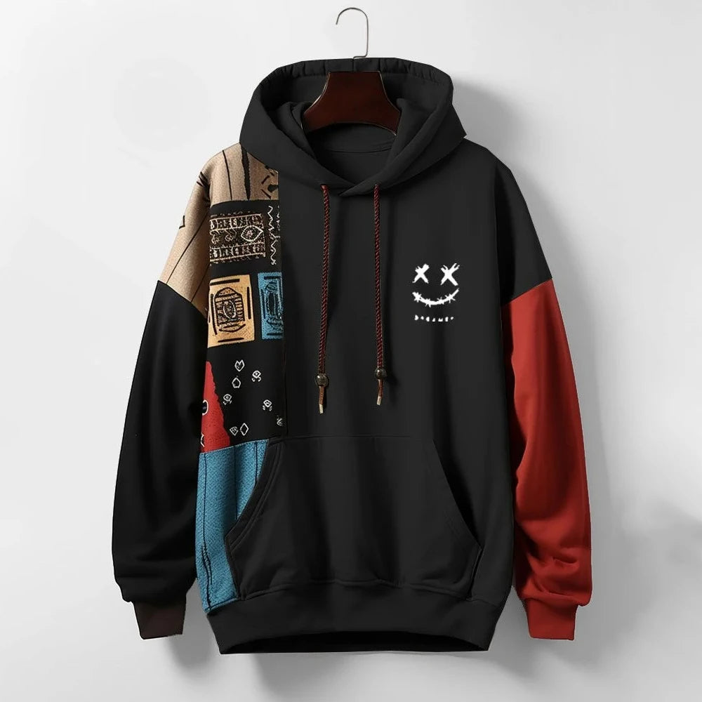 Elle - Patchwork Design Hoodie