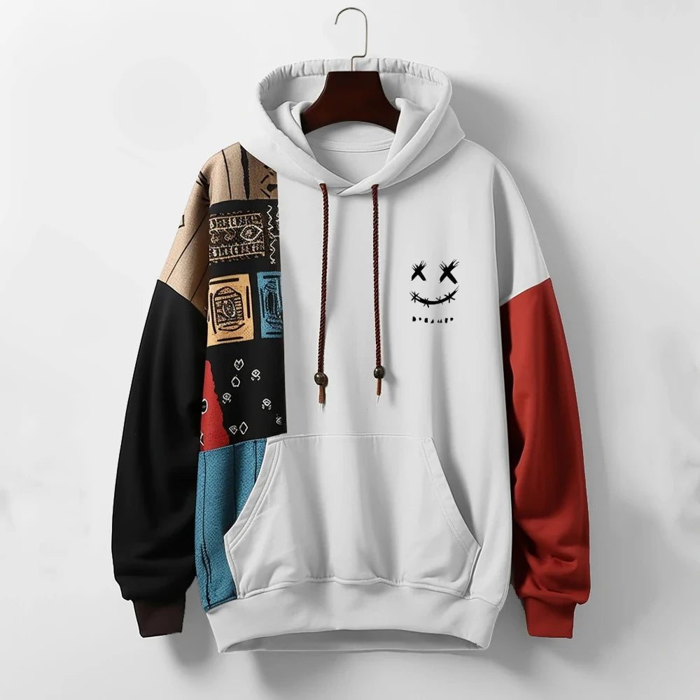 Elle - Patchwork Design Hoodie