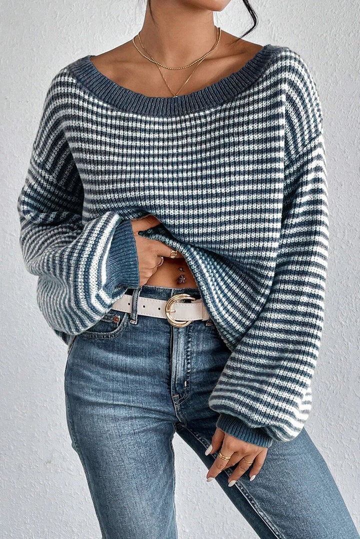 Kaye - Cozy Striped Knit Sweater